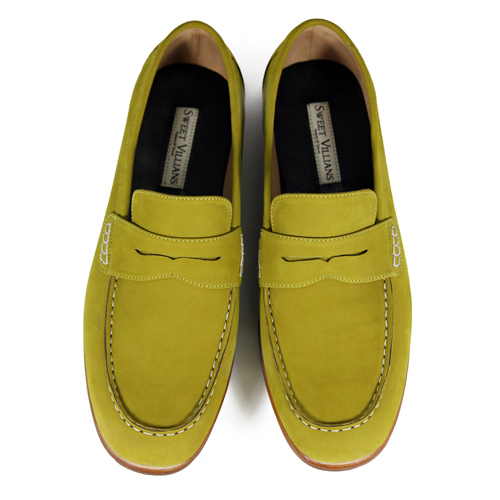 Rose Angel M1108 Mustard Penny Leather Loafers