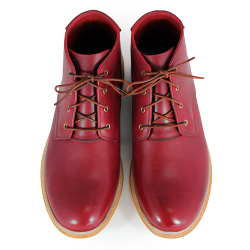 Sweet Violet M1123 Burgundy Leather Derby Boots