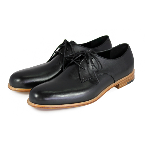 Larch M1125 Black Leather Derby Shoes