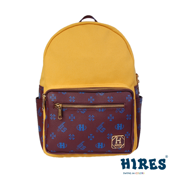【HIRES】經典風華系列-後背包(酪黃)