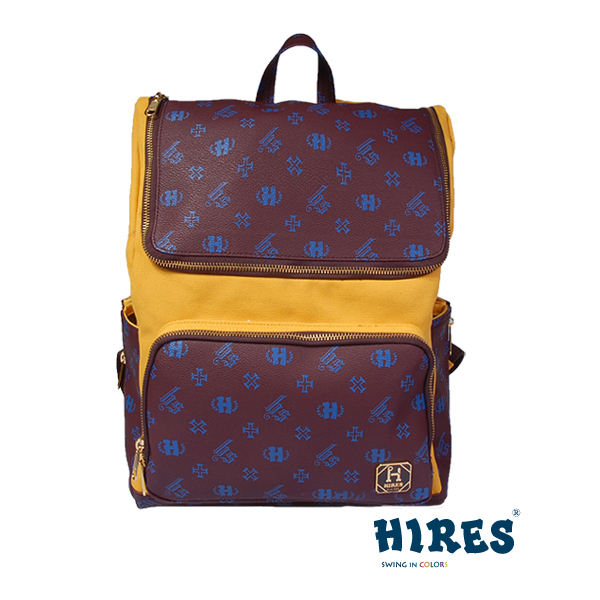 【HIRES】經典風華系列-後背包(酪黃)