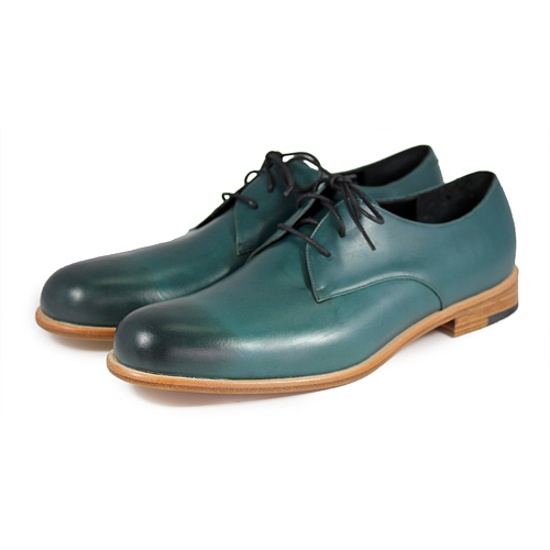 Larch M1125 Dark Green Leather Derby Shoes