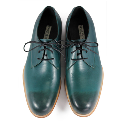 Larch M1125 Dark Green Leather Derby Shoes