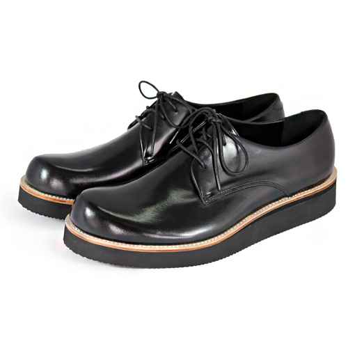 Hazel M1126 Black Leather Sneakers