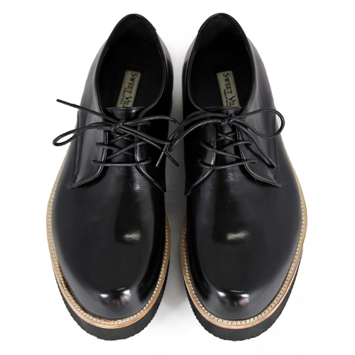 Hazel M1126 Black Leather Sneakers