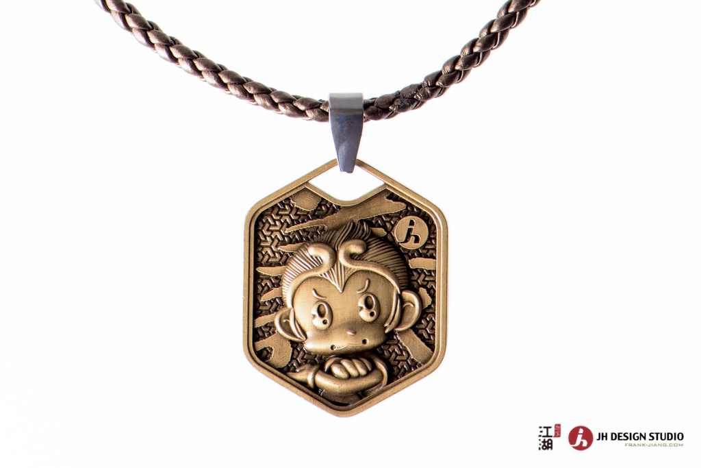 江湖猴令-休閒款-皮繩鈦項圈