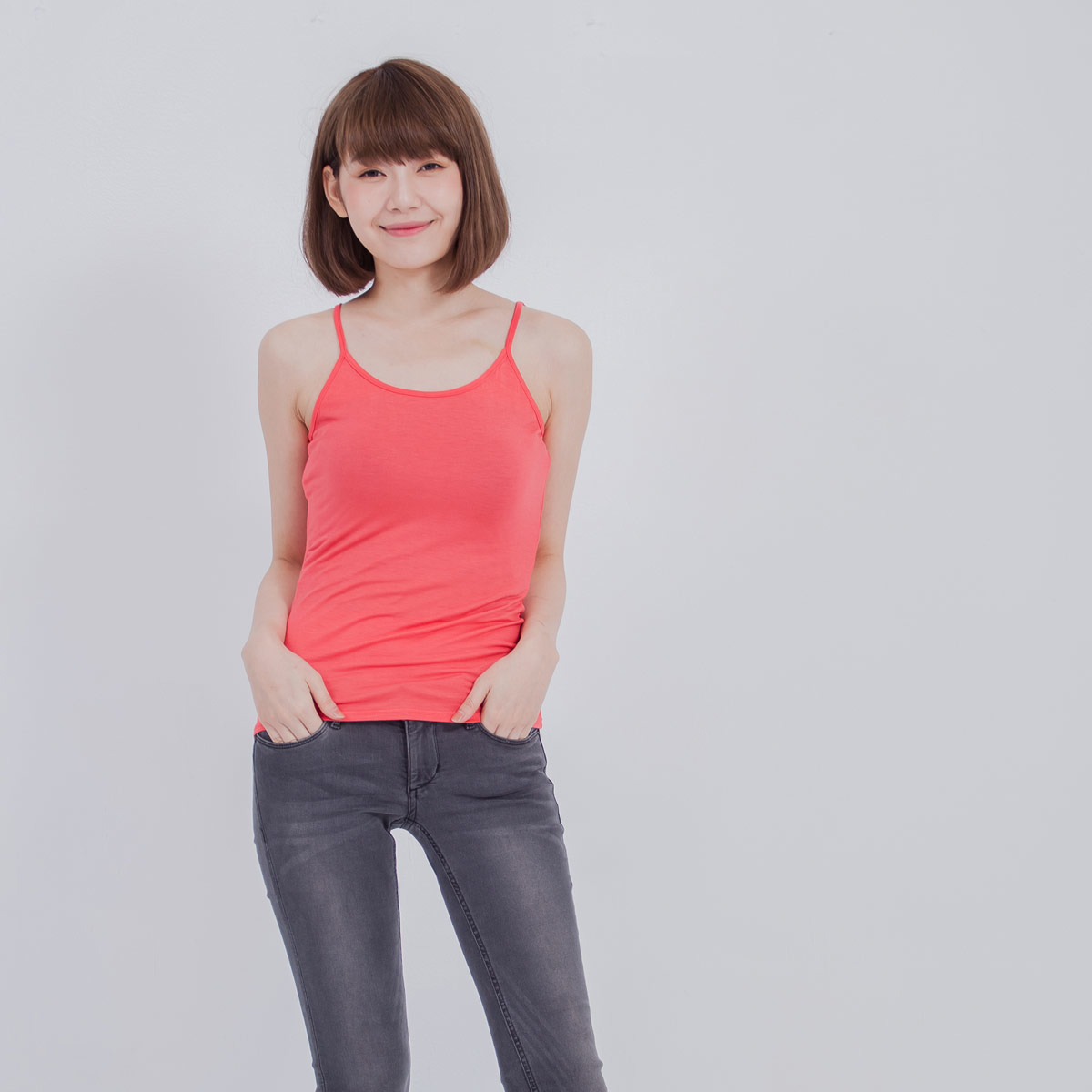 Yaffa 細肩帶背心 / 葡萄柚