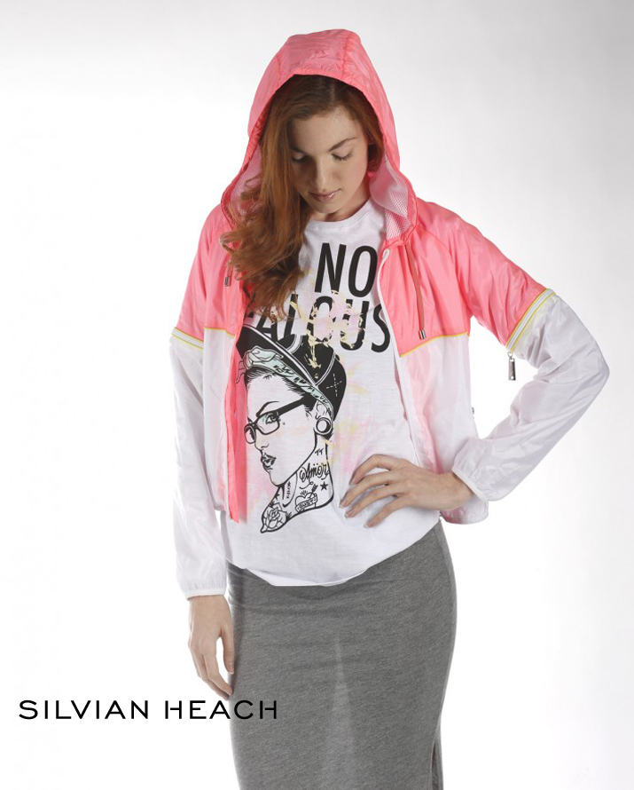 【Silvian Heach】可拆式袖子防風連帽外套