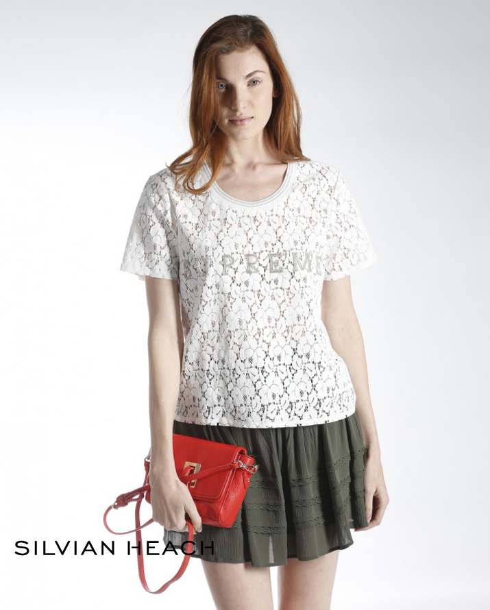 【Silvian Heach】布蕾絲棒球衛衣