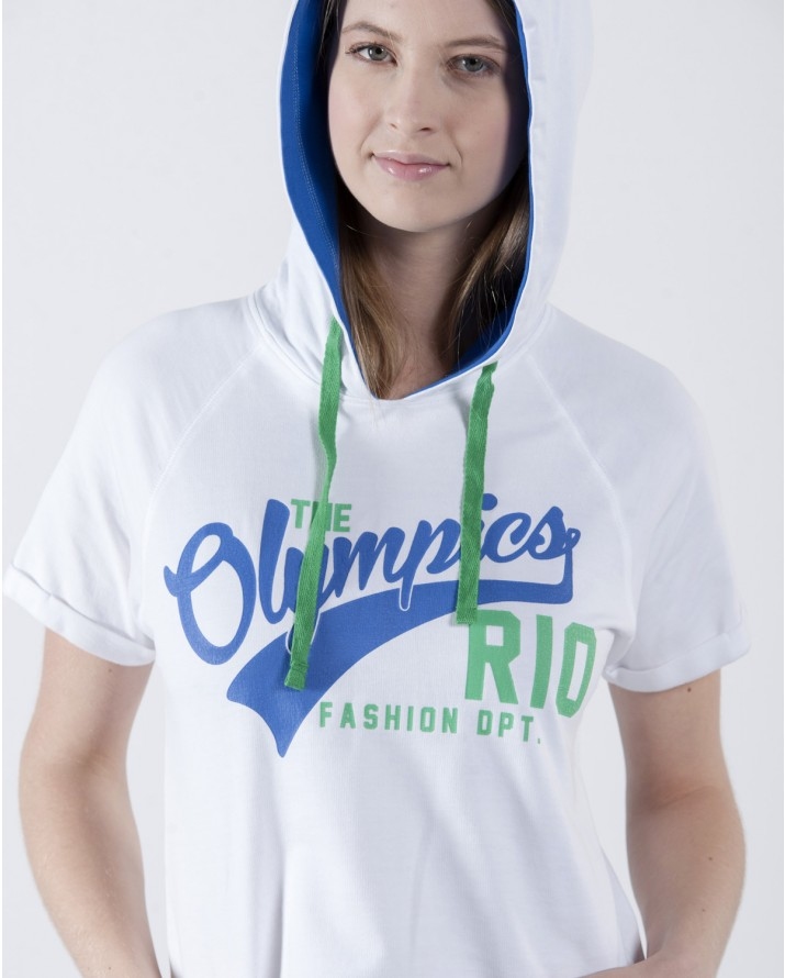 【SH】草寫字母短袖帽T