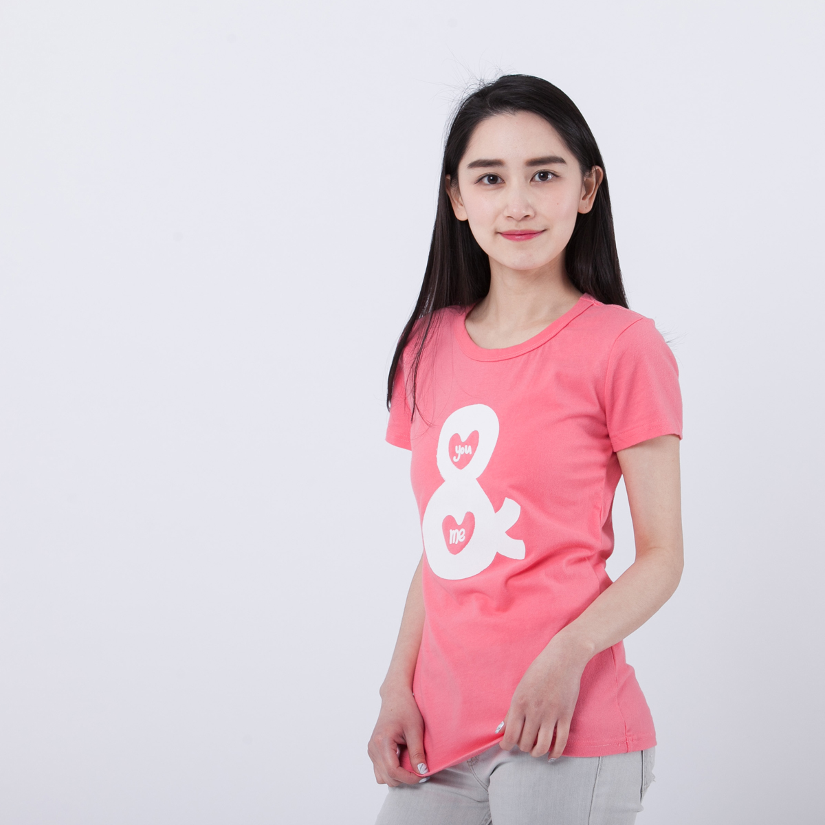 U&ME 短袖 蜜桃棉 女T 玫粉色