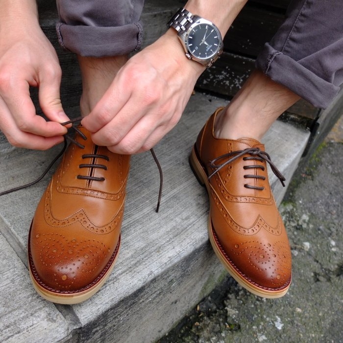 【men's牛津鞋】真皮拋色做舊牛皮男士牛津鞋
