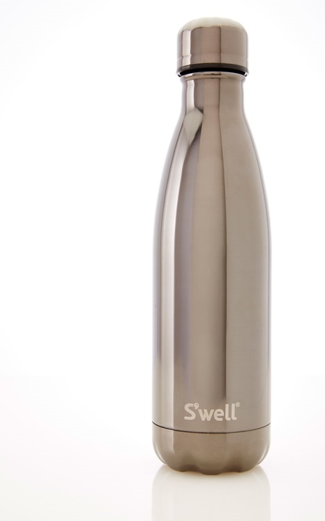 S'well Metallic-Titanium-17oz 美國時尚不鏽鋼保冷.保溫瓶(500ml)