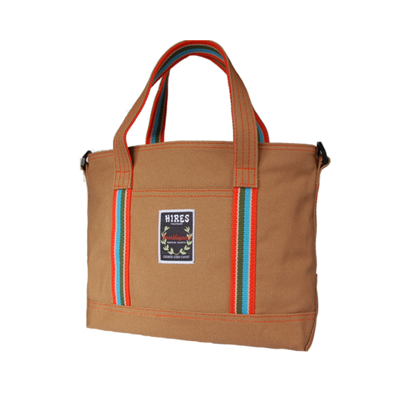 【HIRES】帆布家族系列-斜背包(卡其)