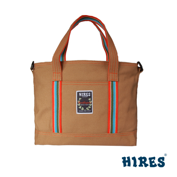 【HIRES】帆布家族系列-斜背包(卡其)