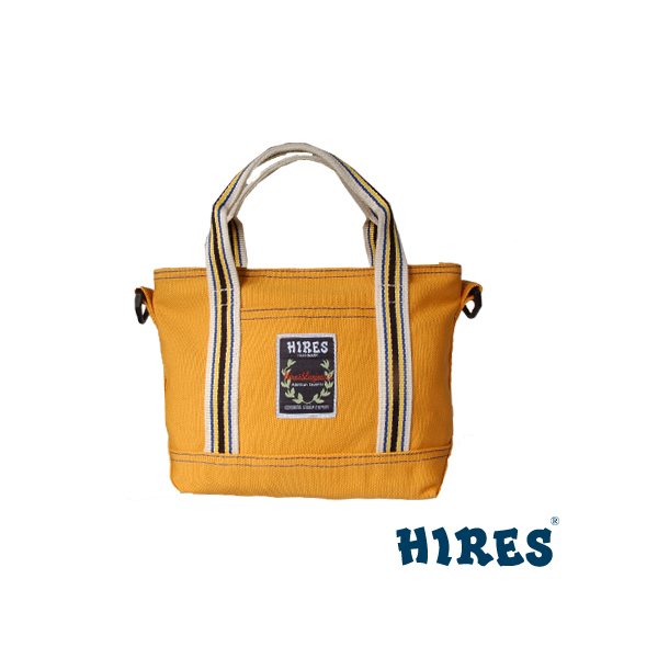 【HIRES】帆布家族系列-斜背包(黃色)