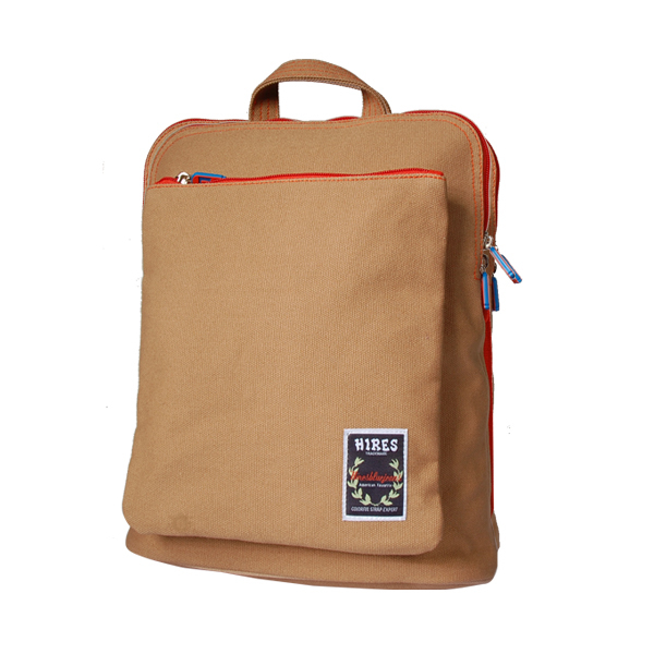 【HIRES】帆布家族系列-後背包(卡其)