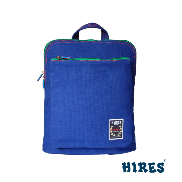 【HIRES】帆布家族系列-後背包(藍色)