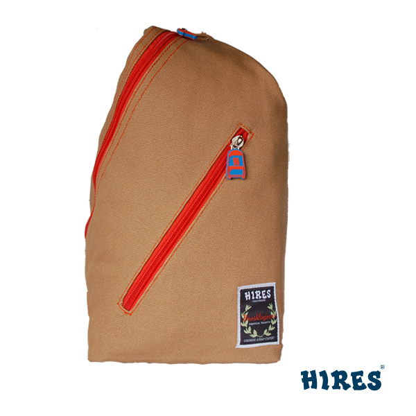 【HIRES】帆布家族系列-斜背包(卡其)