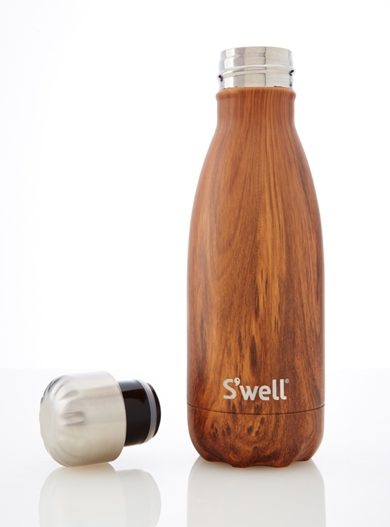 S'well Wood-Teakwood-9oz-美國時尚不鏽鋼保冷.保溫瓶(260ml)