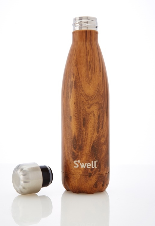 S'well Wood-Teakwood-17oz-美國時尚不鏽鋼保冷.保溫瓶(500ml)