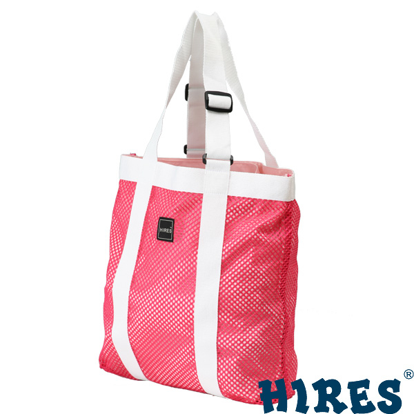 【HIRES】輕便兩用購物袋-粉紅
