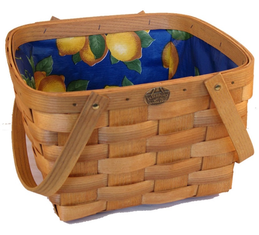 Citrus Shopper with Waterproof Liner-春/夏內襯購物風格籃