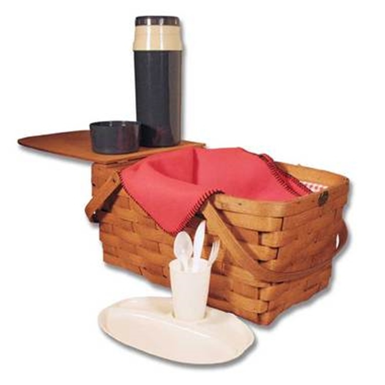 Deluxe Wedding Picnic -豪華婚禮 3/4側掀蓋野餐籃-4-6人份(附襯)