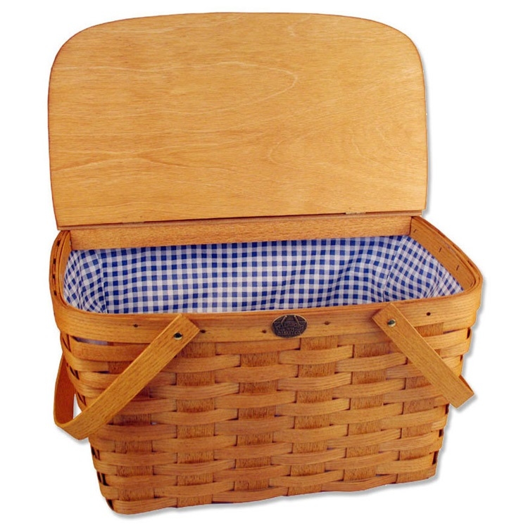 Traditional Picnic-傳統3/4上掀蓋手工製野餐籃-2-4人份(附襯)