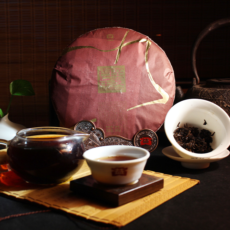 2011年大益普洱熟茶辛亥百年(小辛亥)101批357克茶餅