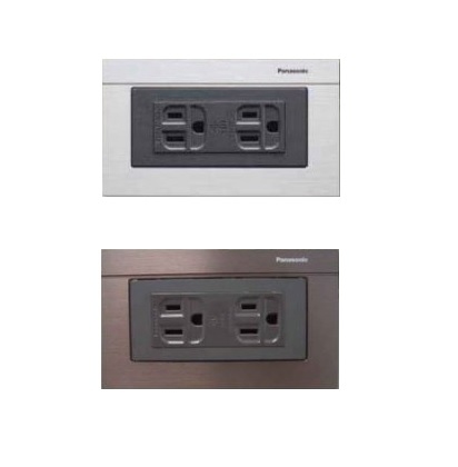 國際牌 GLATIMA 雙插接地附蓋板 WTGFP1512S/WTGFP1512A