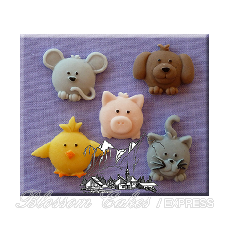 'Cute Animals' Sugarcraft Silicone Mould