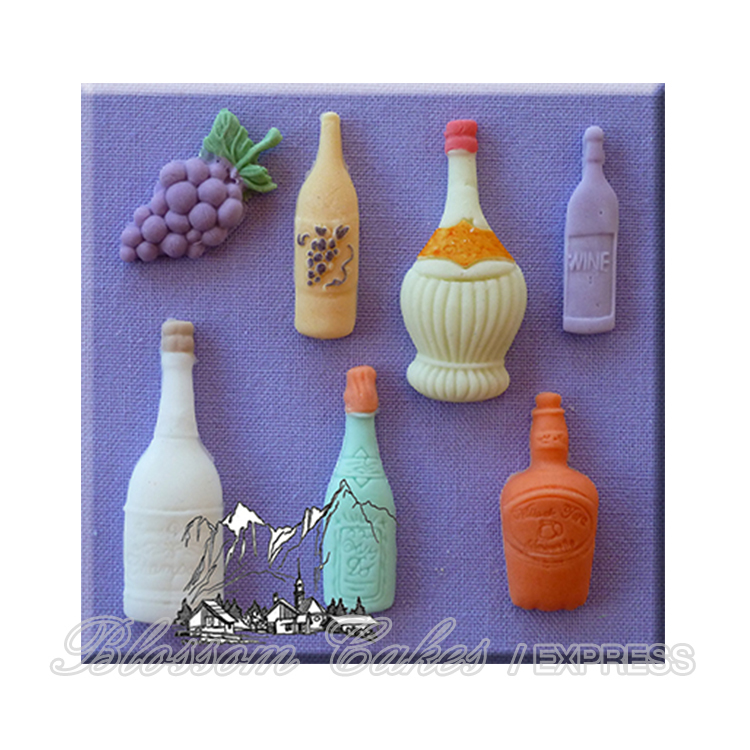 'Assorted Bottles' Sugarcraft Silicone Mould