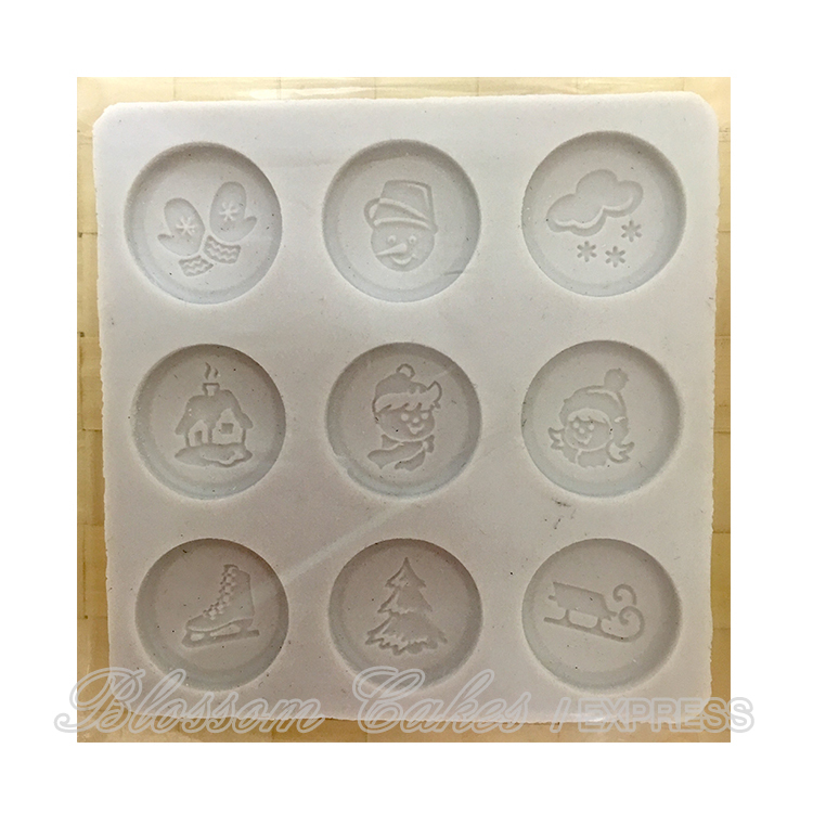 'Buttons - Winter' Sugarcraft Silicone Mould