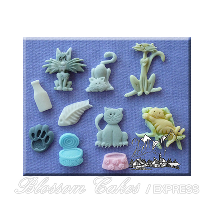 'Cats' Sugarcraft Silicone Mould