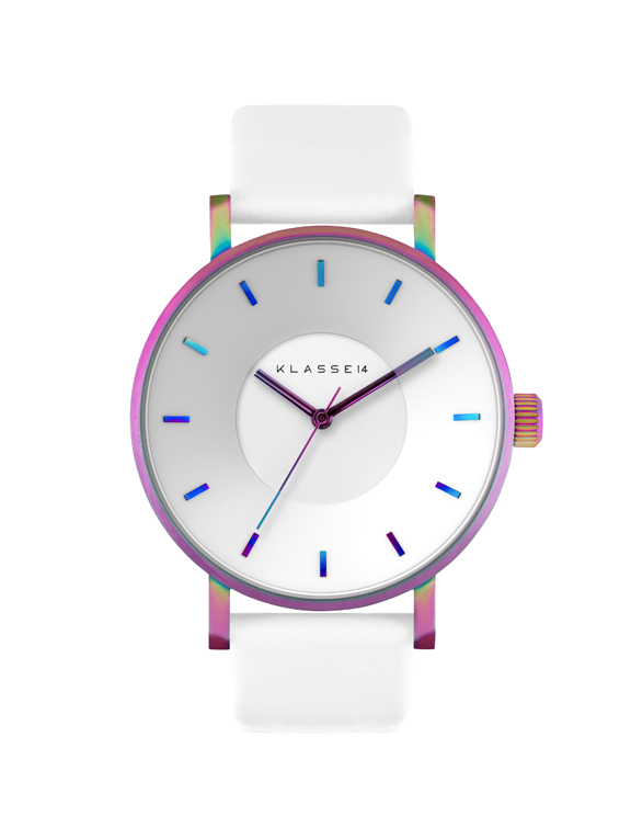Volare Rainbow White / White Leather Strap
