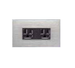 國際牌 GLACIER 埋入式5.5mm2線線用附接地極雙插座WTAFP8-G15126