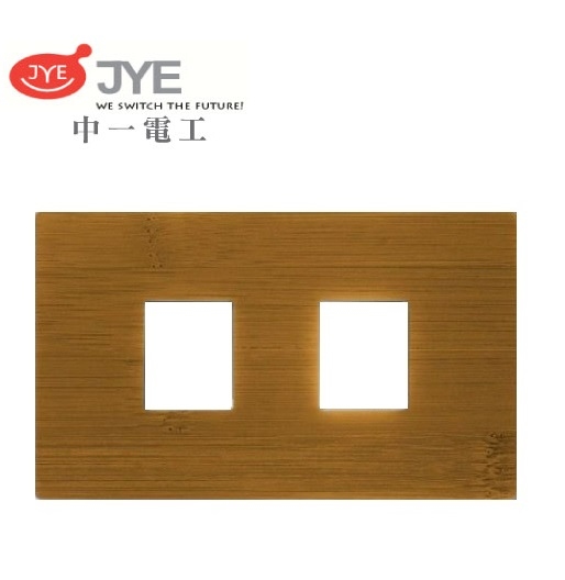 中一 月光系列 竹款二孔蓋板 JY-N6402-BB