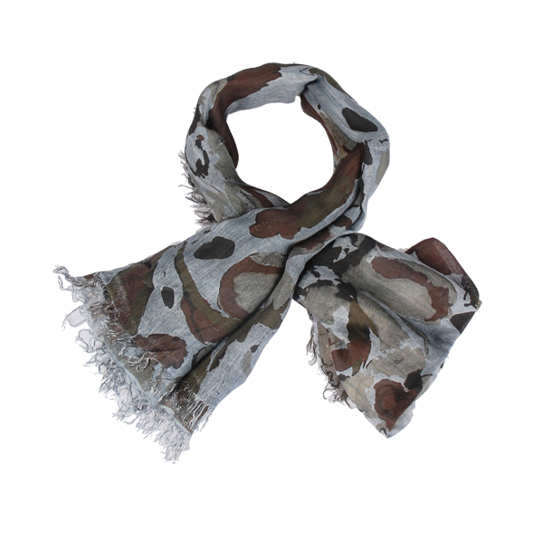 【Amarco】藝術花草義大利製圍巾