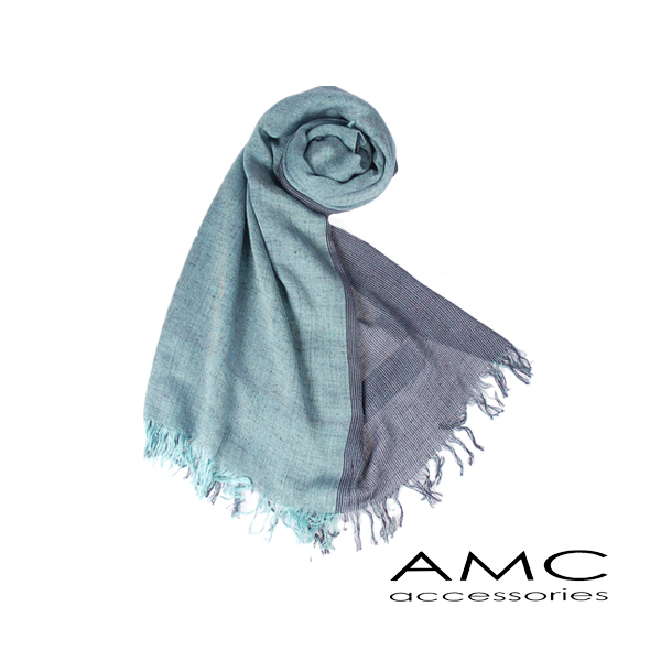 【Amarco】雙拼色素面圍巾