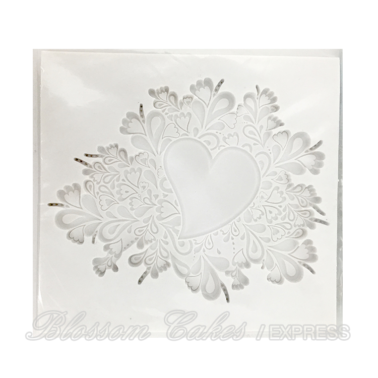'Heart Cake Topper' Sugarcraft Silicone Mould