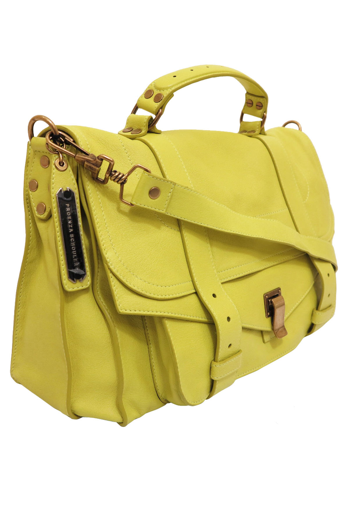【Proenza Schouler】檸檬黃色 (Lemon) D1大型 PS1兩用包