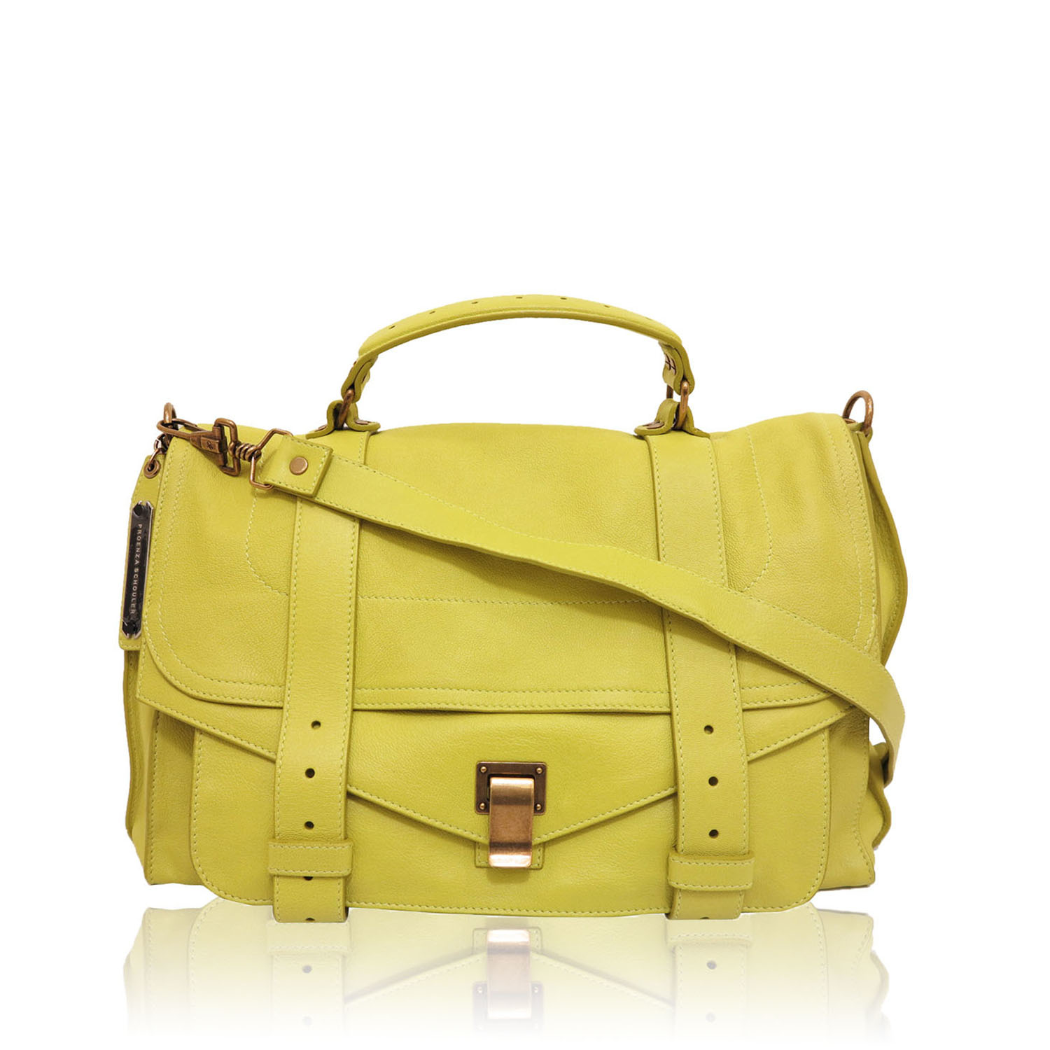 【Proenza Schouler】檸檬黃色 (Lemon) D1大型 PS1兩用包