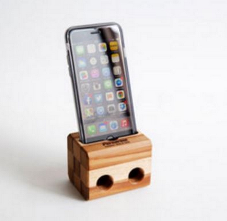 Peregrine-Wood acoustic speaker&dock:木製揚聲手機座