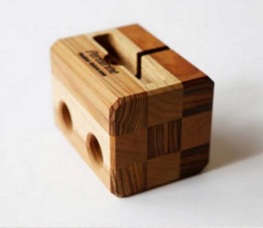Peregrine-Wood acoustic speaker&dock:木製揚聲手機座