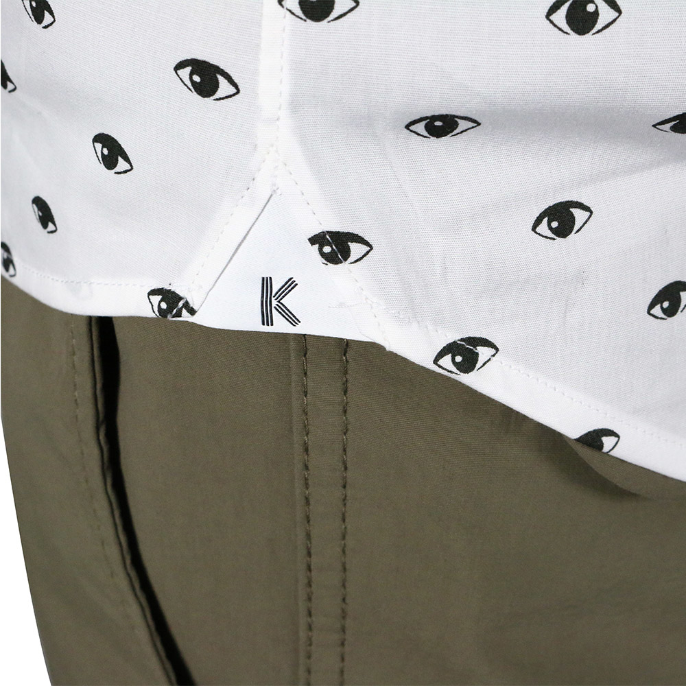 【KENZO】小眼睛長袖襯衫(米) F655CH1001FM 01