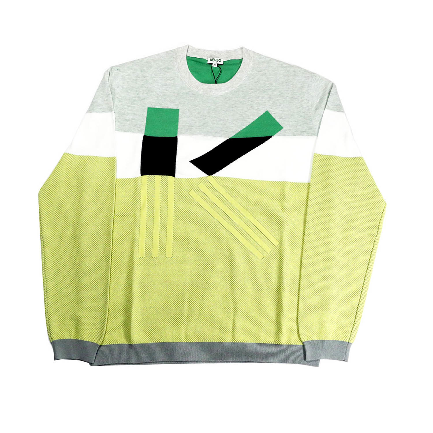 【KENZO】k LOGO長袖上衣(拼色) F655PU2223LB 93