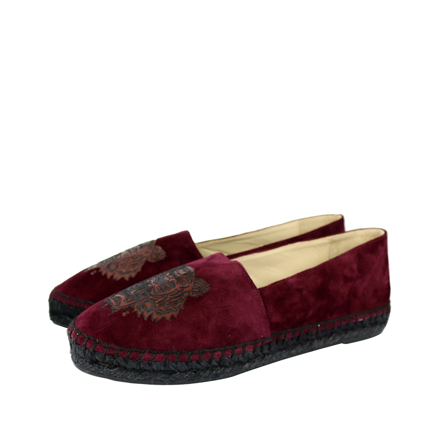 【KENZO】虎頭麂皮草編底樂福鞋(紫色Purple)  F562ES180L54/86