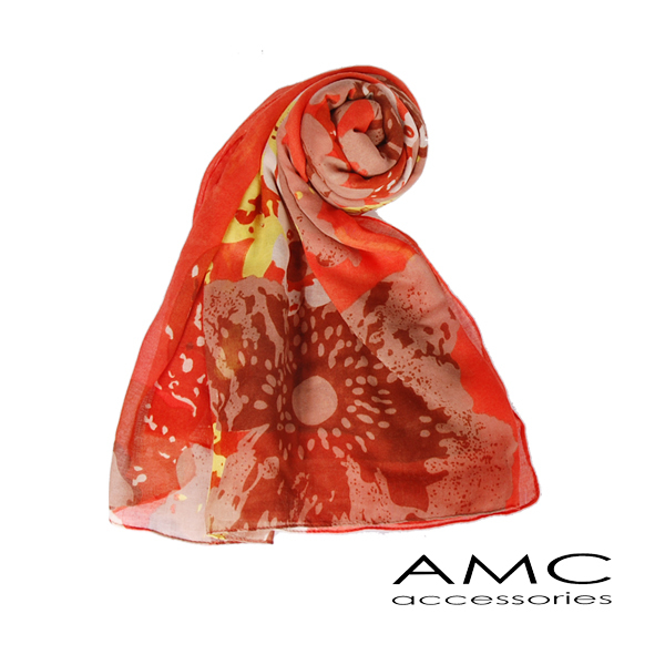 【Amarco】大花印花圍巾