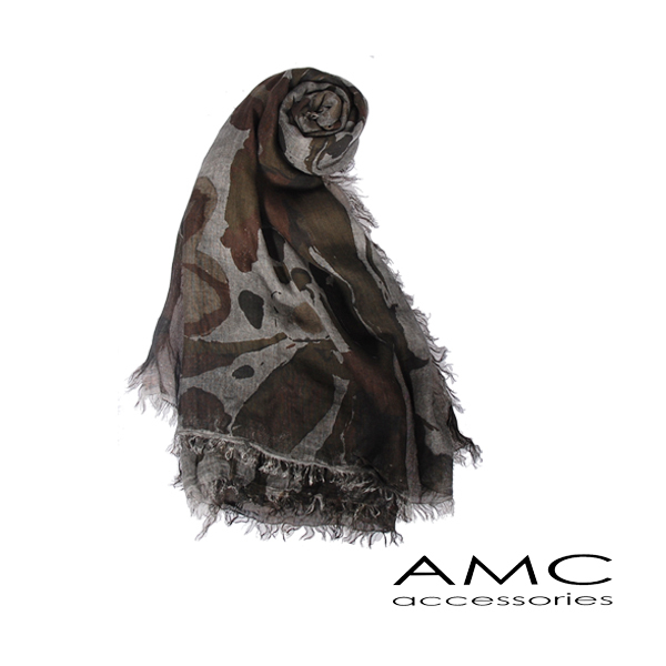 【Amarco】藝術花草義大利製圍巾